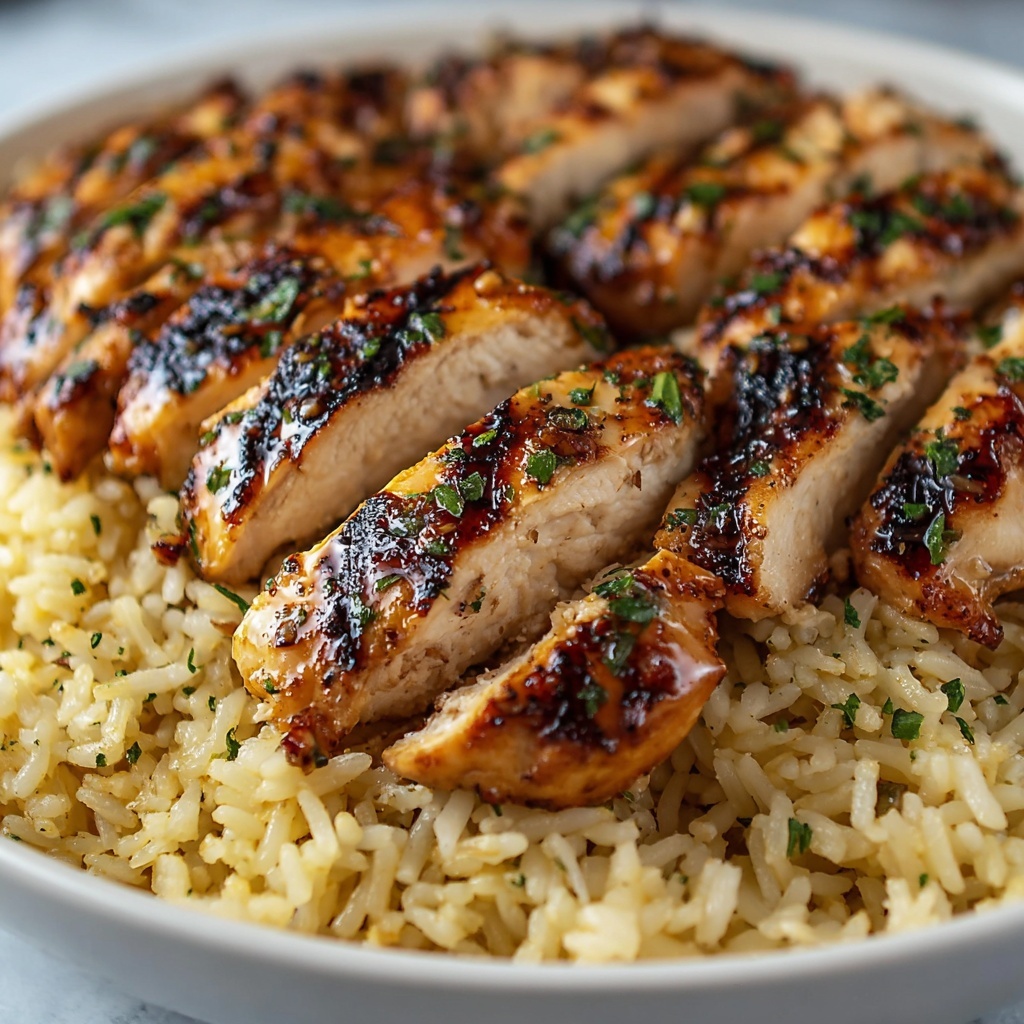 Garlic Butter Chicken with Parmesan Rice Recipe - Recipe Image