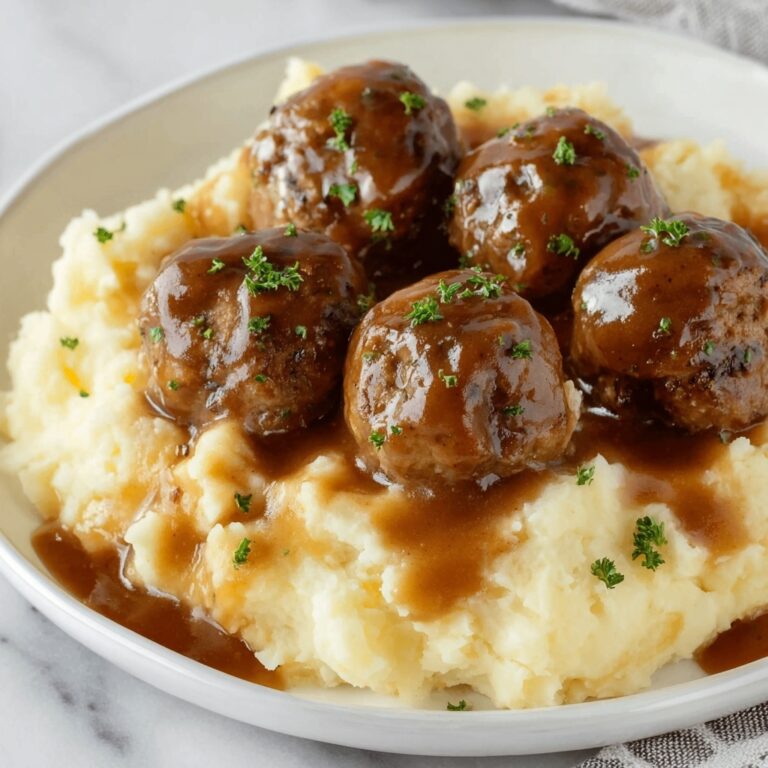 Tasty Slow Cooker Salisbury Steak Meatballs Recipe