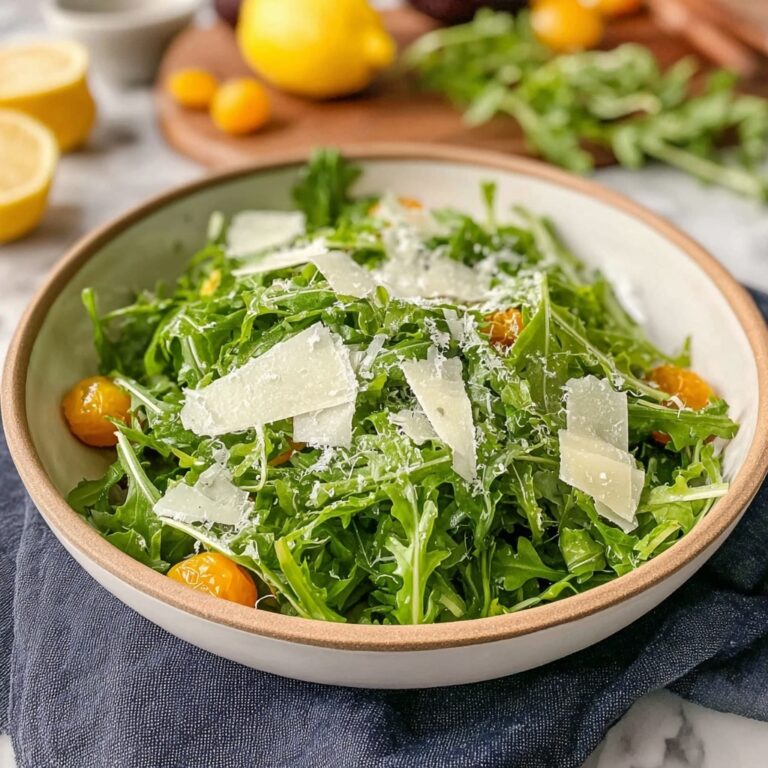 Fresh Arugula Salad with Cherry Tomatoes, Feta, and Balsamic Honey Dressing Recipe