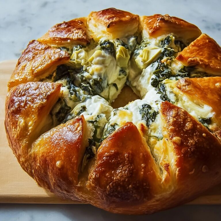 Spinach Artichoke Dip Bread Ring Recipe