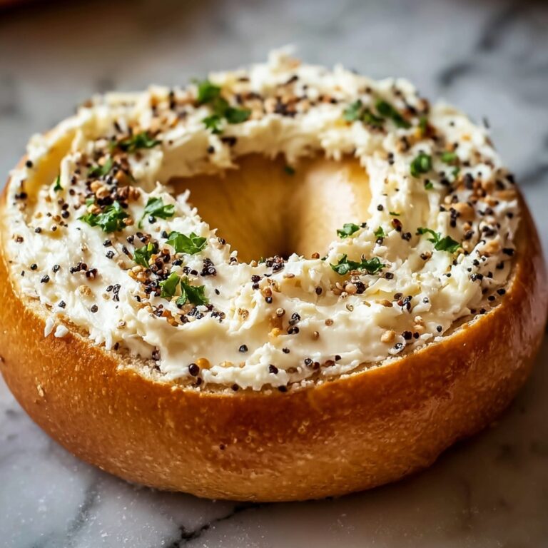 Cream Cheese Stuffed Garlic Bagels Recipe