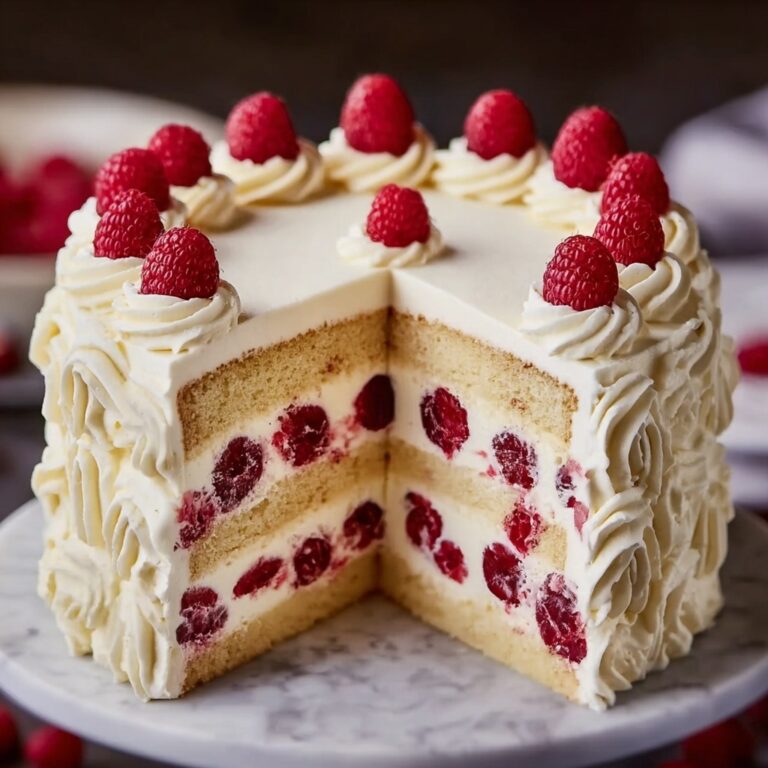 White Chocolate Raspberry Cake with White Chocolate Buttercream Recipe