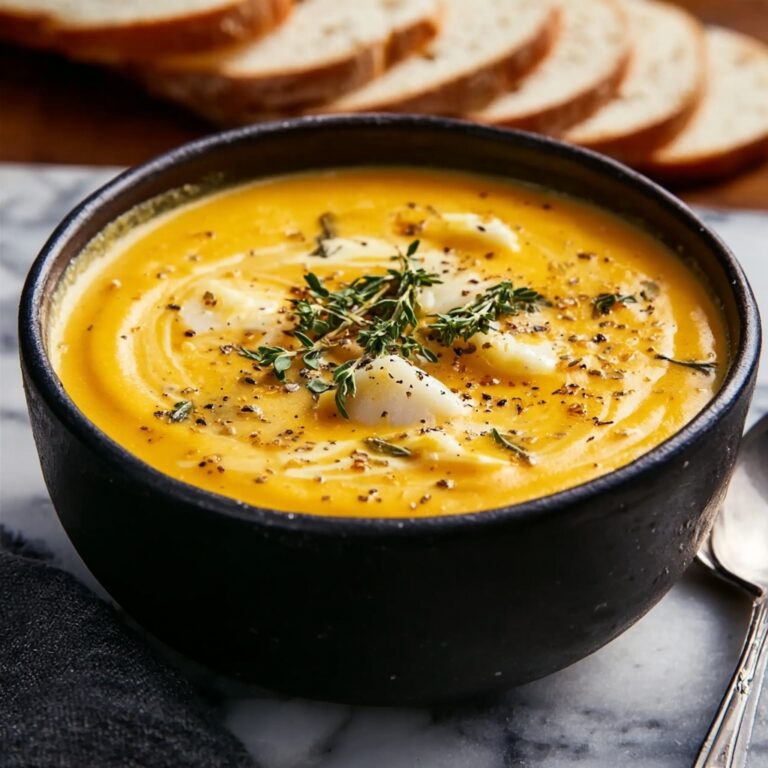 Hearty Cheddar Garlic Herb Potato Soup Recipe