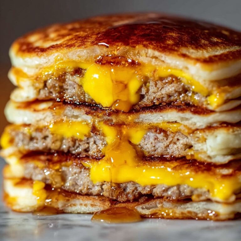 Homemade McGriddle Sandwiches with Bacon, Cheese, and Maple Syrup Recipe