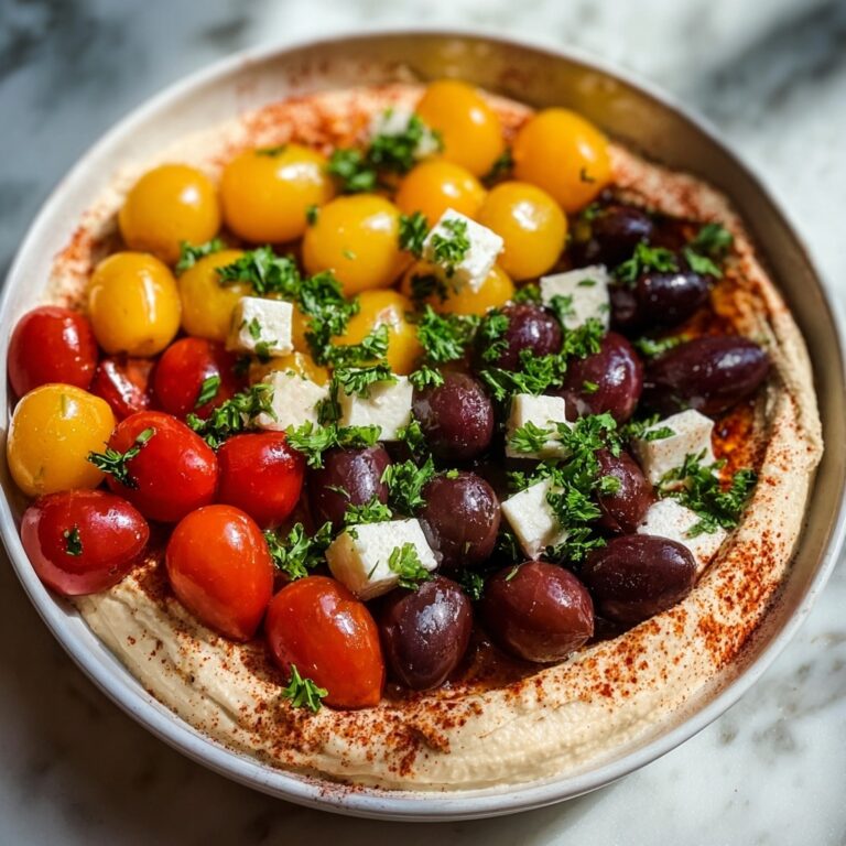 Greek Style Loaded Hummus Recipe