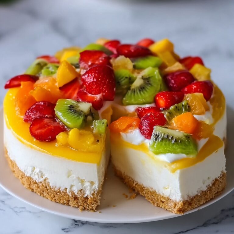 Tropical Fruit Salad Cheesecake Recipe