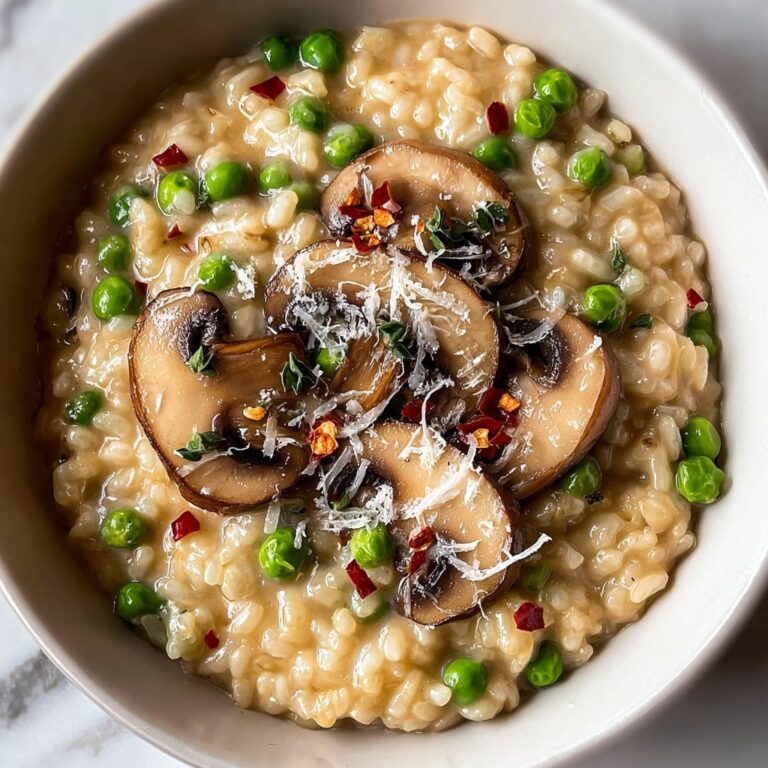 Mushroom and Green Pea Risotto Recipe