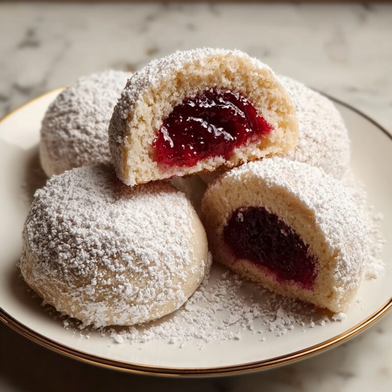 Raspberry-Filled Almond Snow Cookies Recipe