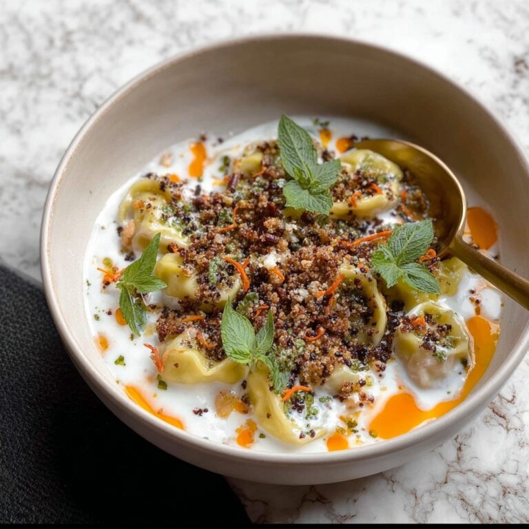 Yogurt Pasta with Garlic and Herbs Recipe