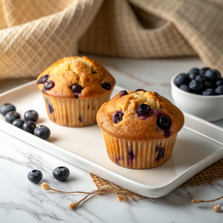 Keto Low-Carb Almond Flour Yogurt Blueberry Muffins Recipe