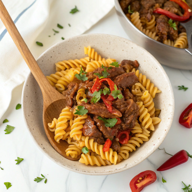 One Pot Beef and Garlic Butter Pasta Recipe