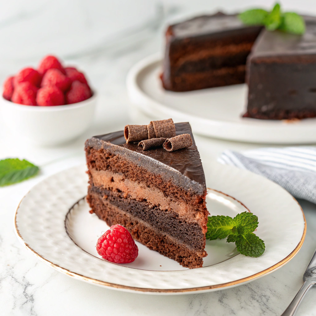 Chocolate Depression Cake with Chocolate Frosting Recipe - Recipe Image