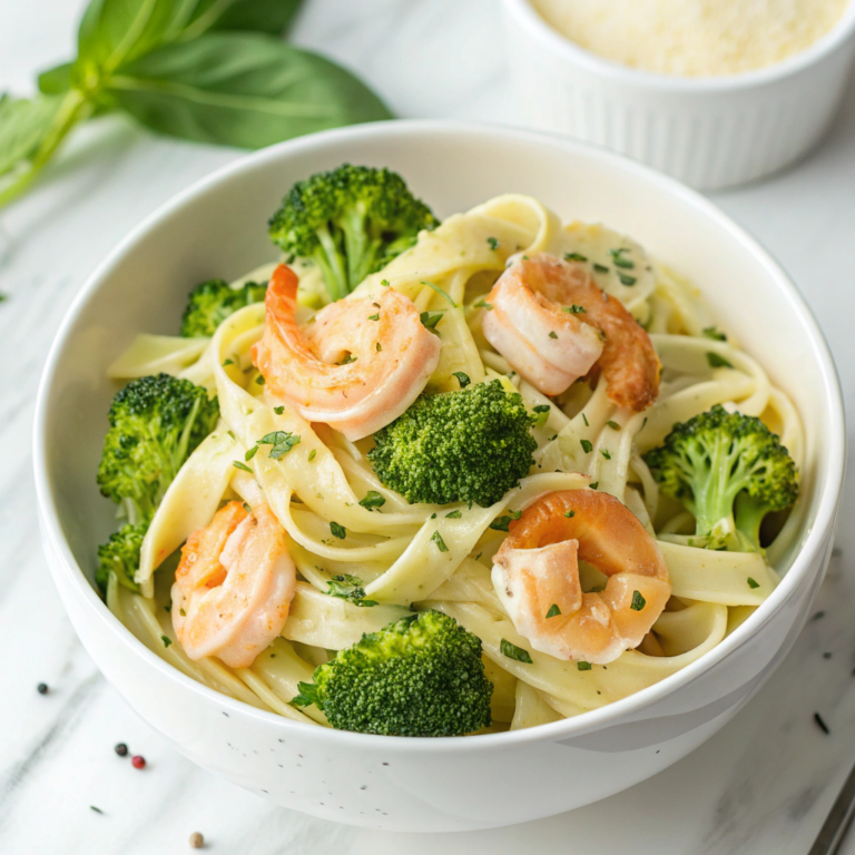 Broccoli Shrimp Alfredo Recipe