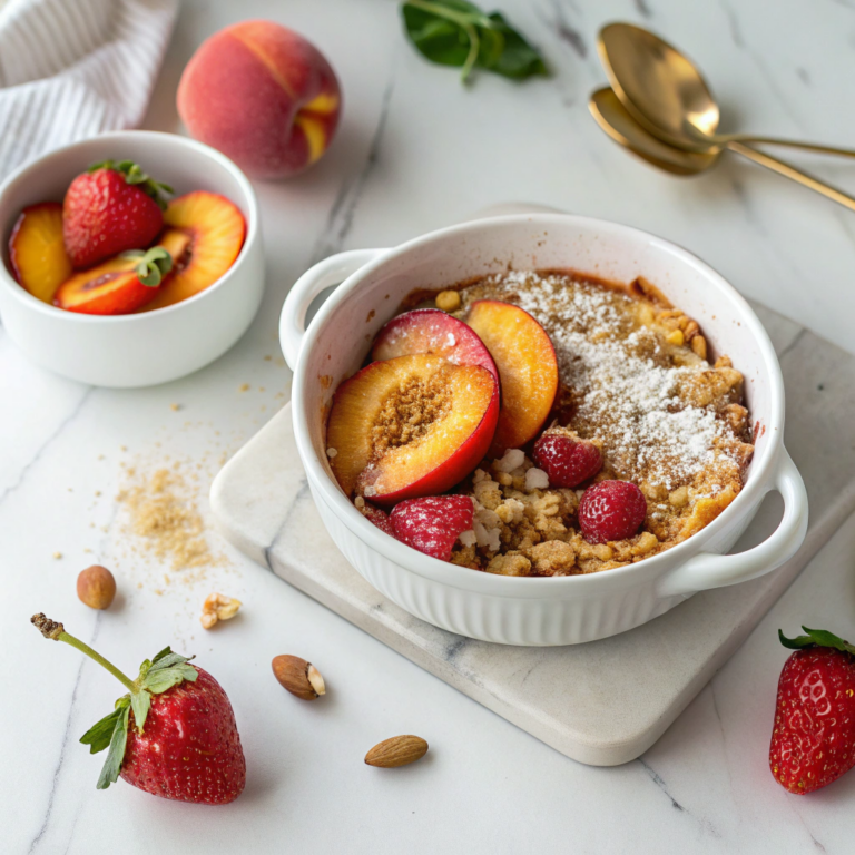 Strawberry Peach Crisp Dessert Recipe