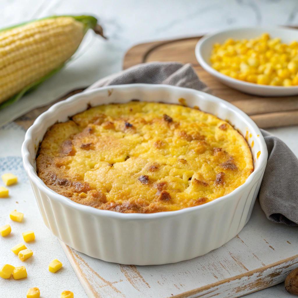Cheesy Corn Casserole Recipe - Recipe Image