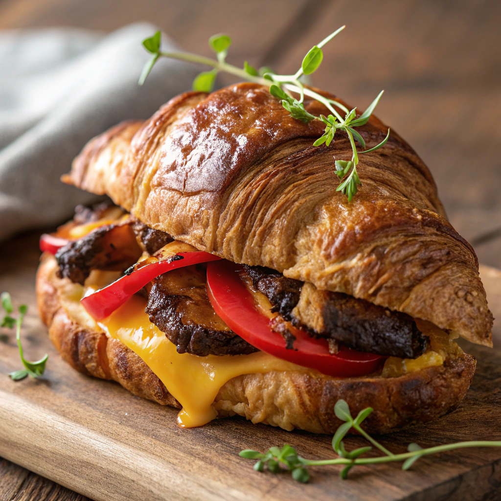 Philly Cheesesteak Crescent Ring Recipe - Recipe Image