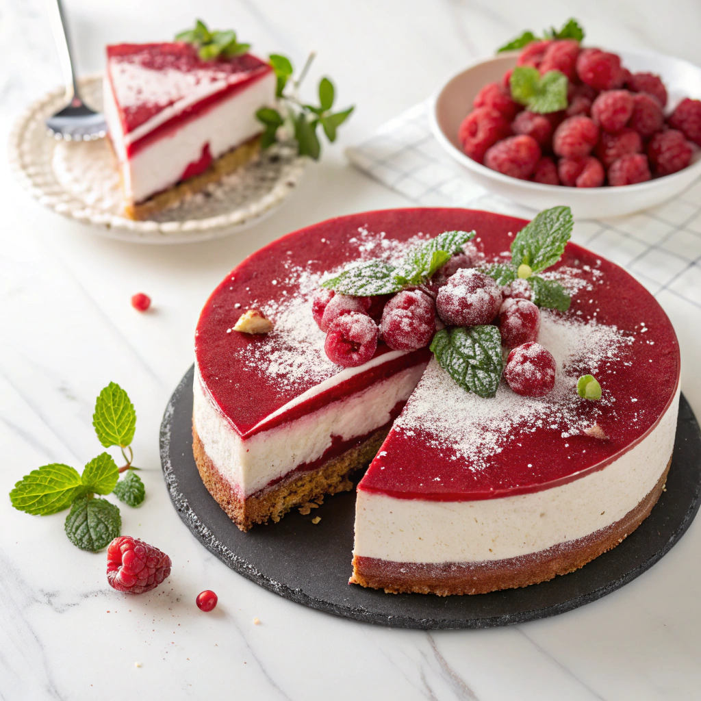 Raspberry Zinger Poke Cake Recipe - Recipe Image