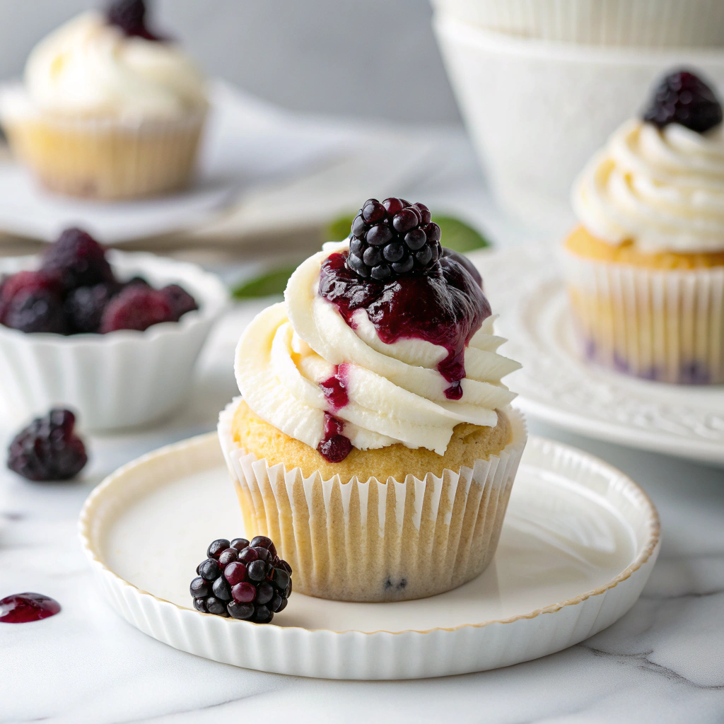 Blackberry Cheesecake Muffins Recipe - Recipe Image