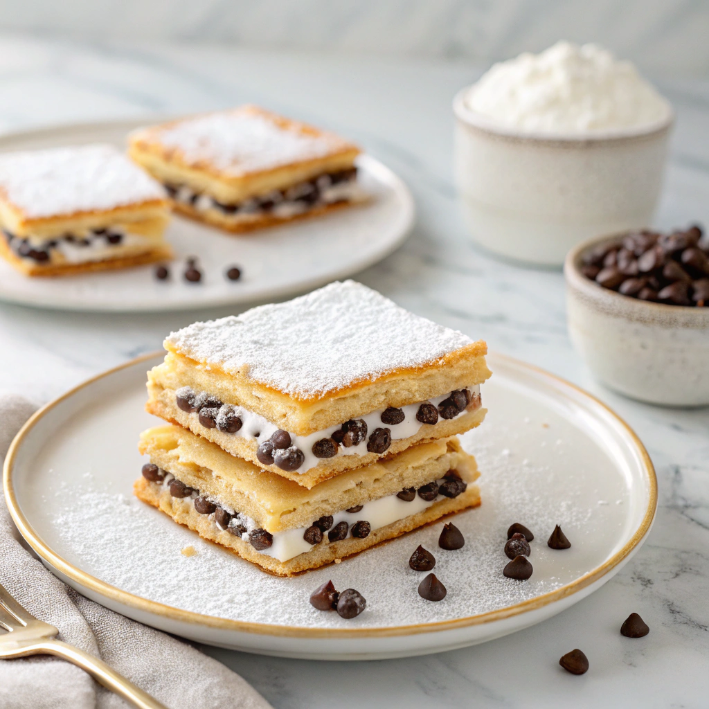 Classic Cannoli Squares Recipe - Recipe Image