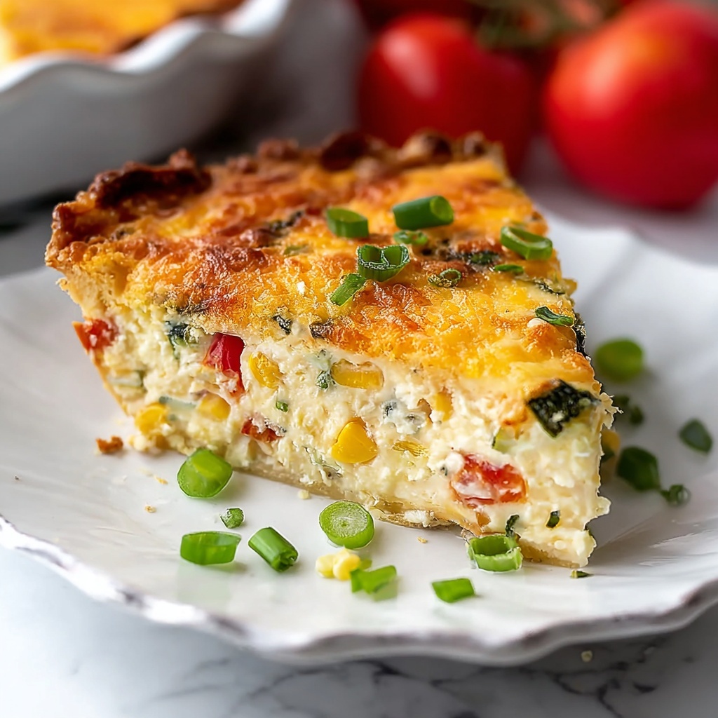 Summer Garden Crustless Zucchini Pie Recipe - Recipe Image