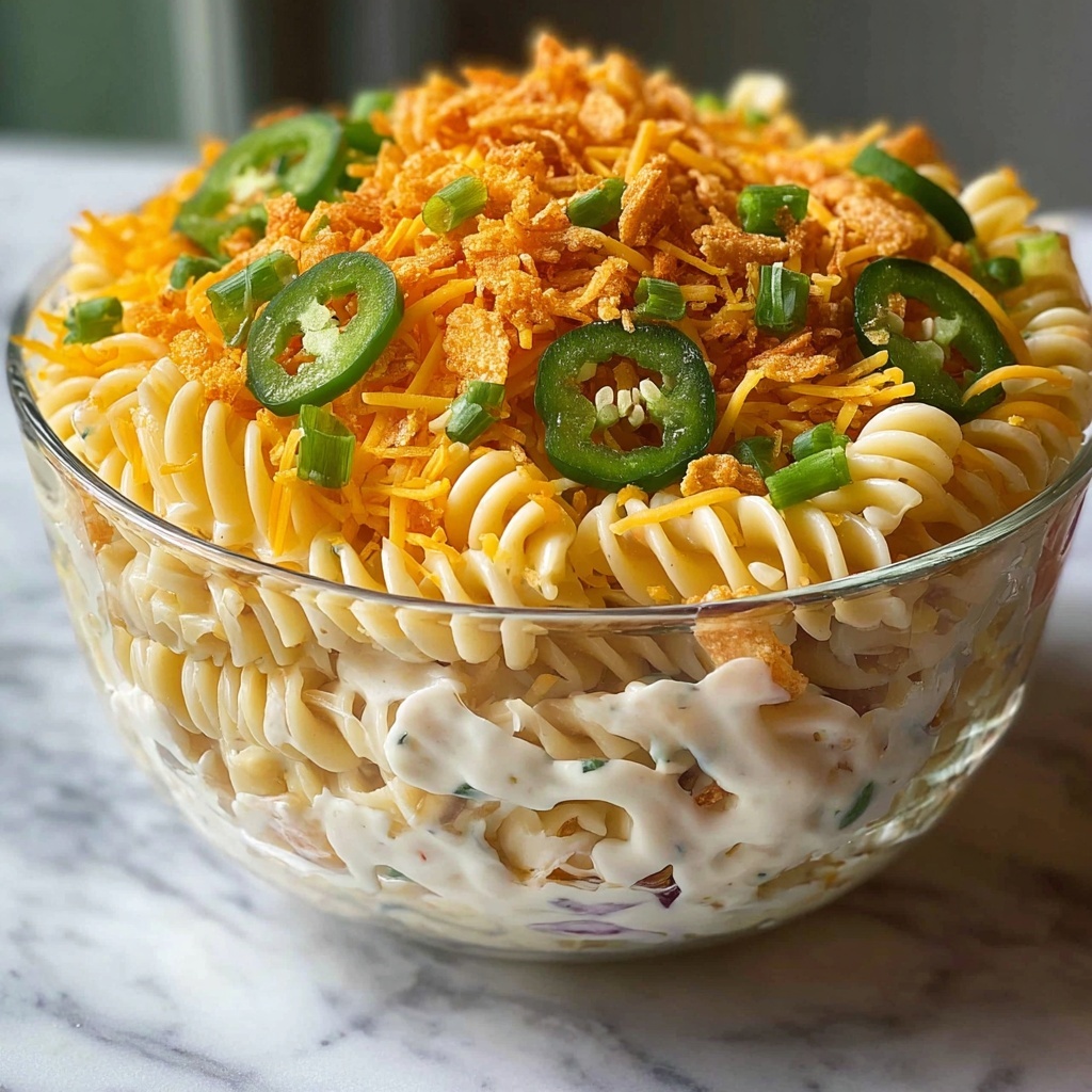 Cheesy Jalapeño Popper Pasta Salad Recipe - Recipe Image