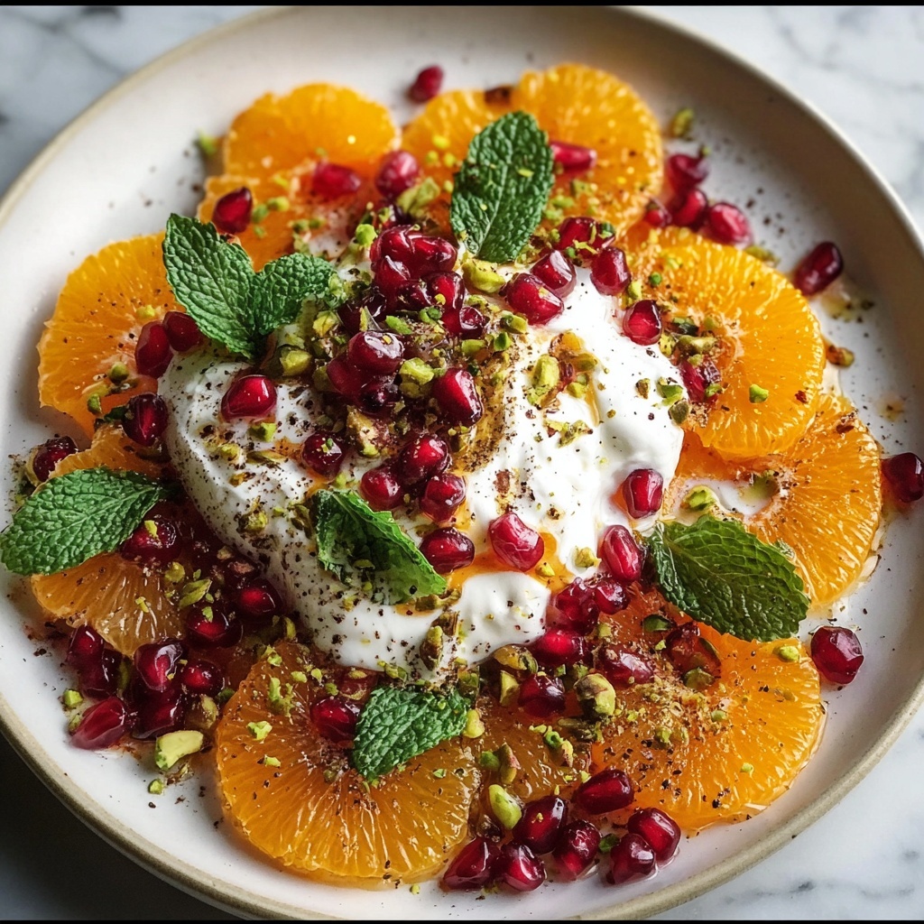 Burrata & Burnt Oranges with Pistachios, Mint & Pomegranate Recipe - Recipe Image