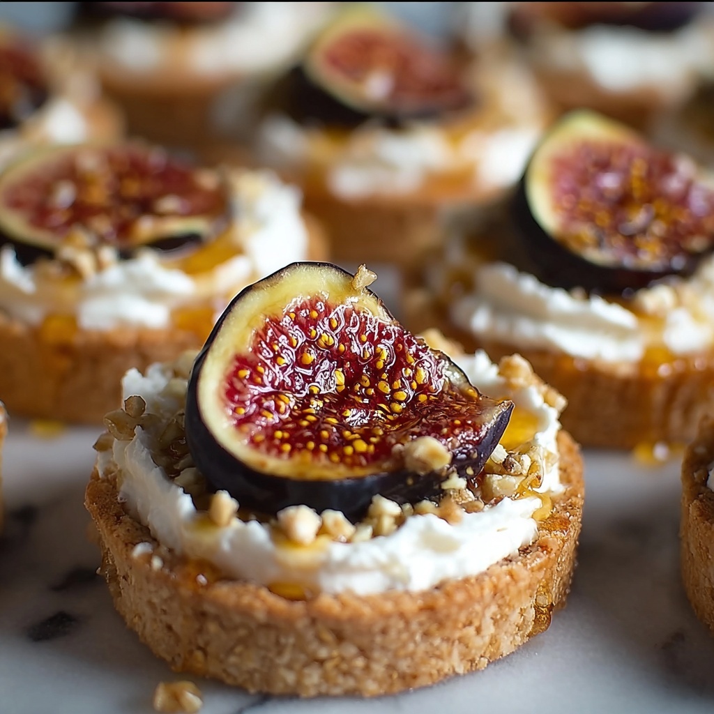Fig and Goat Cheese Tarts with Honey and Chili Flakes Drizzle Recipe - Recipe Image