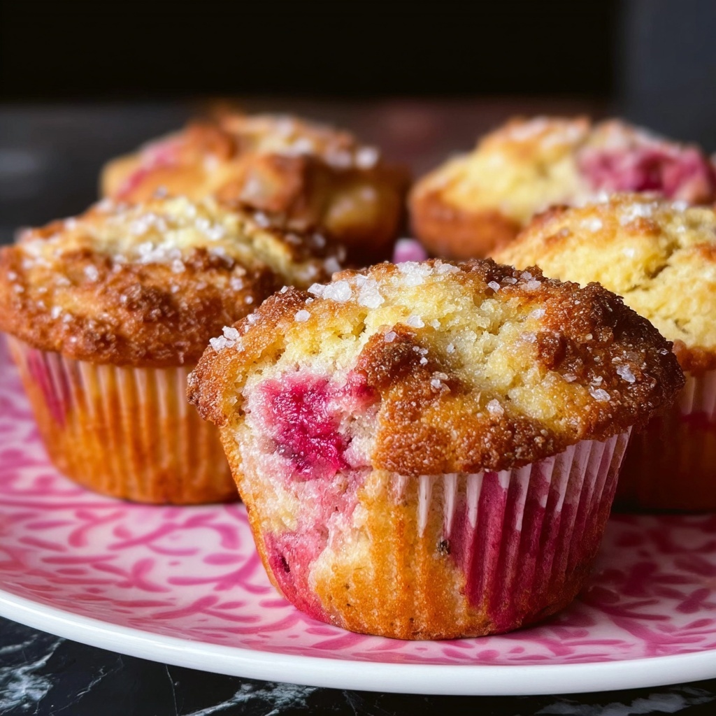 Rhubarb Muffins with Cinnamon Sugar Topping Recipe - Recipe Image