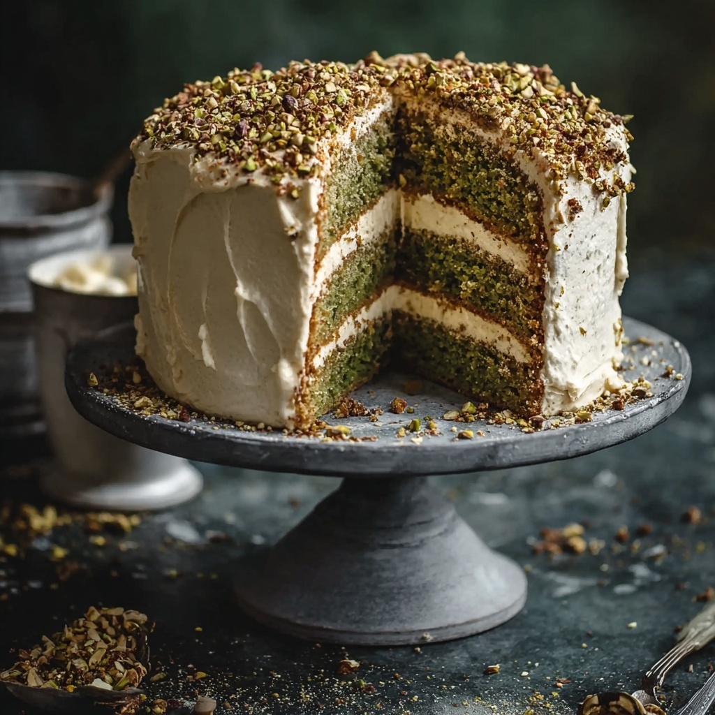 Moist Vegan Pistachio Coffee Cake Recipe - Recipe Image