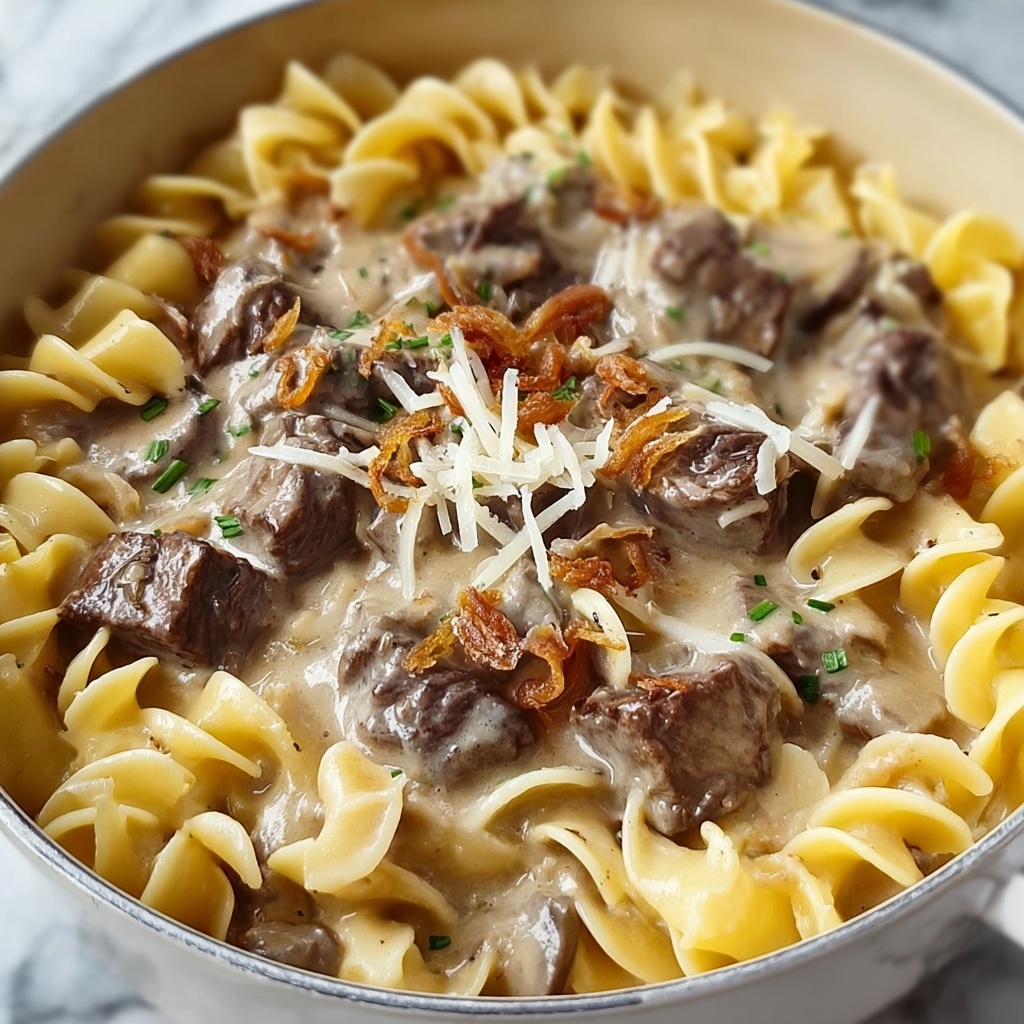 French Onion Beef and Noodles Recipe - Recipe Image