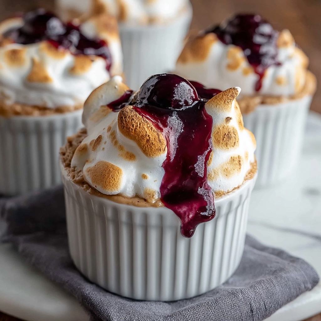 Plum Meringue Pots Recipe - Recipe Image