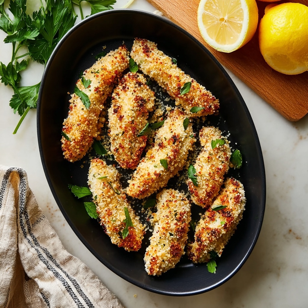 Lemon Garlic Parmesan Chicken Tenders Recipe - Recipe Image