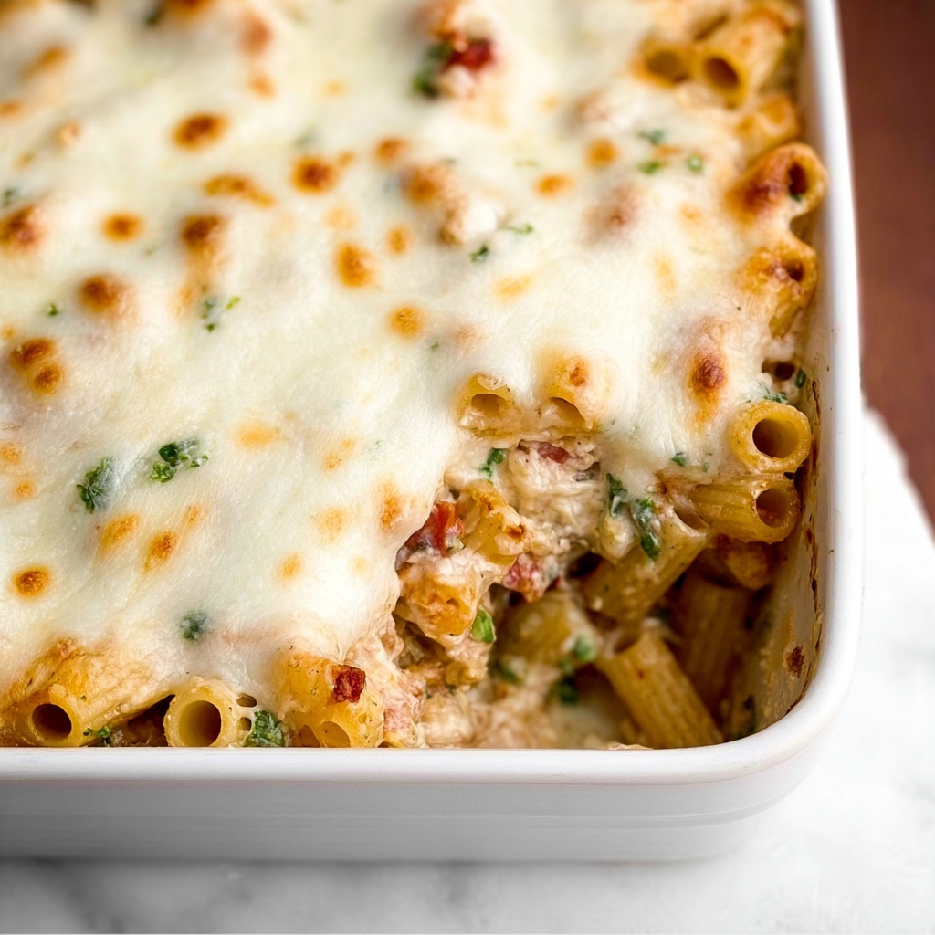 Cheesy Chicken and Spinach Pasta Bake Recipe - Recipe Image
