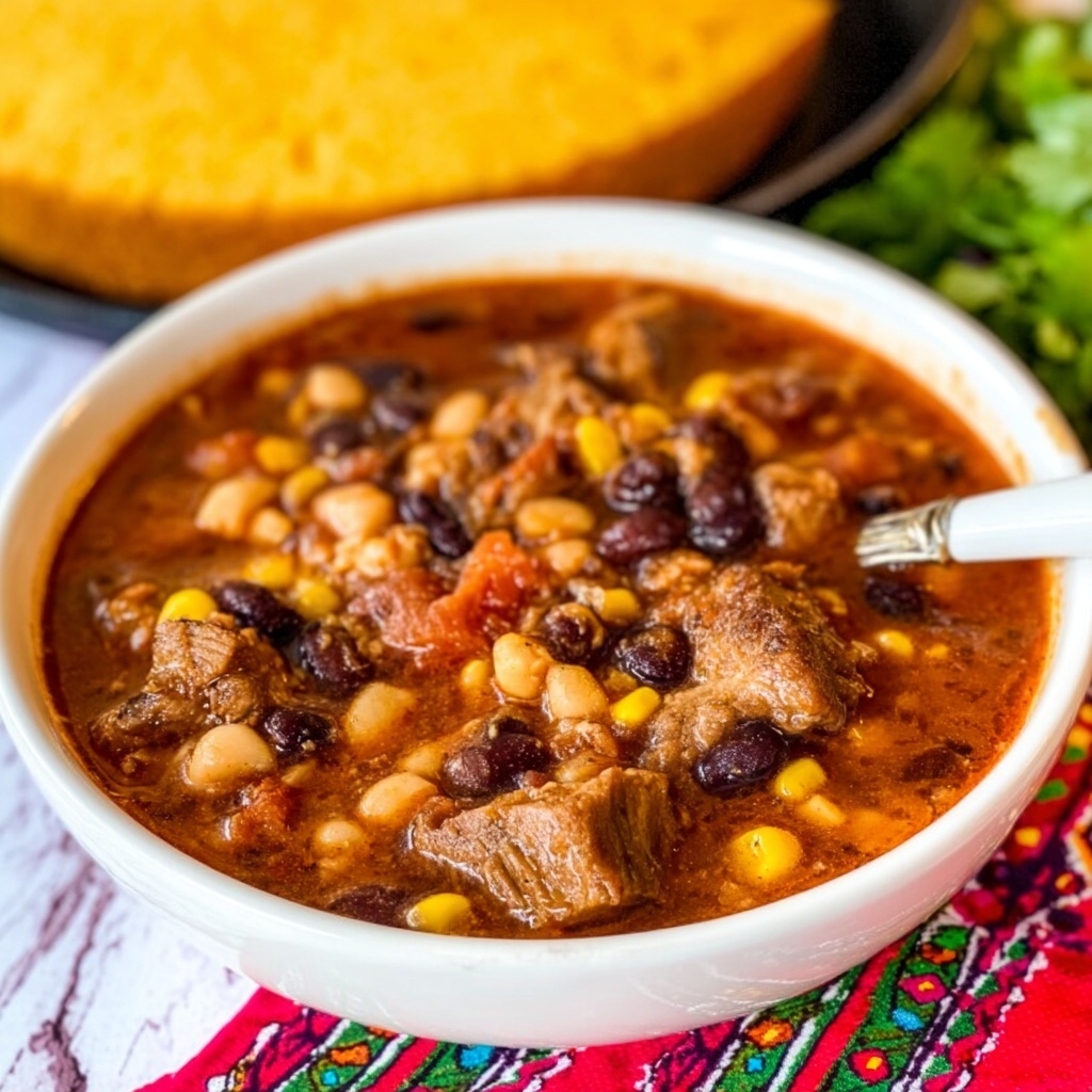 Slow Cooker Steak Enchilada Soup Recipe - Recipe Image