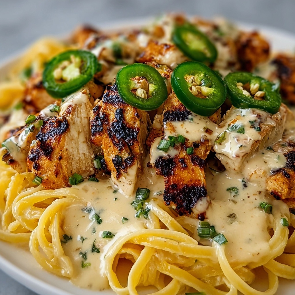 Creamy Jalapeño Popper Chicken Spaghetti Recipe - Recipe Image