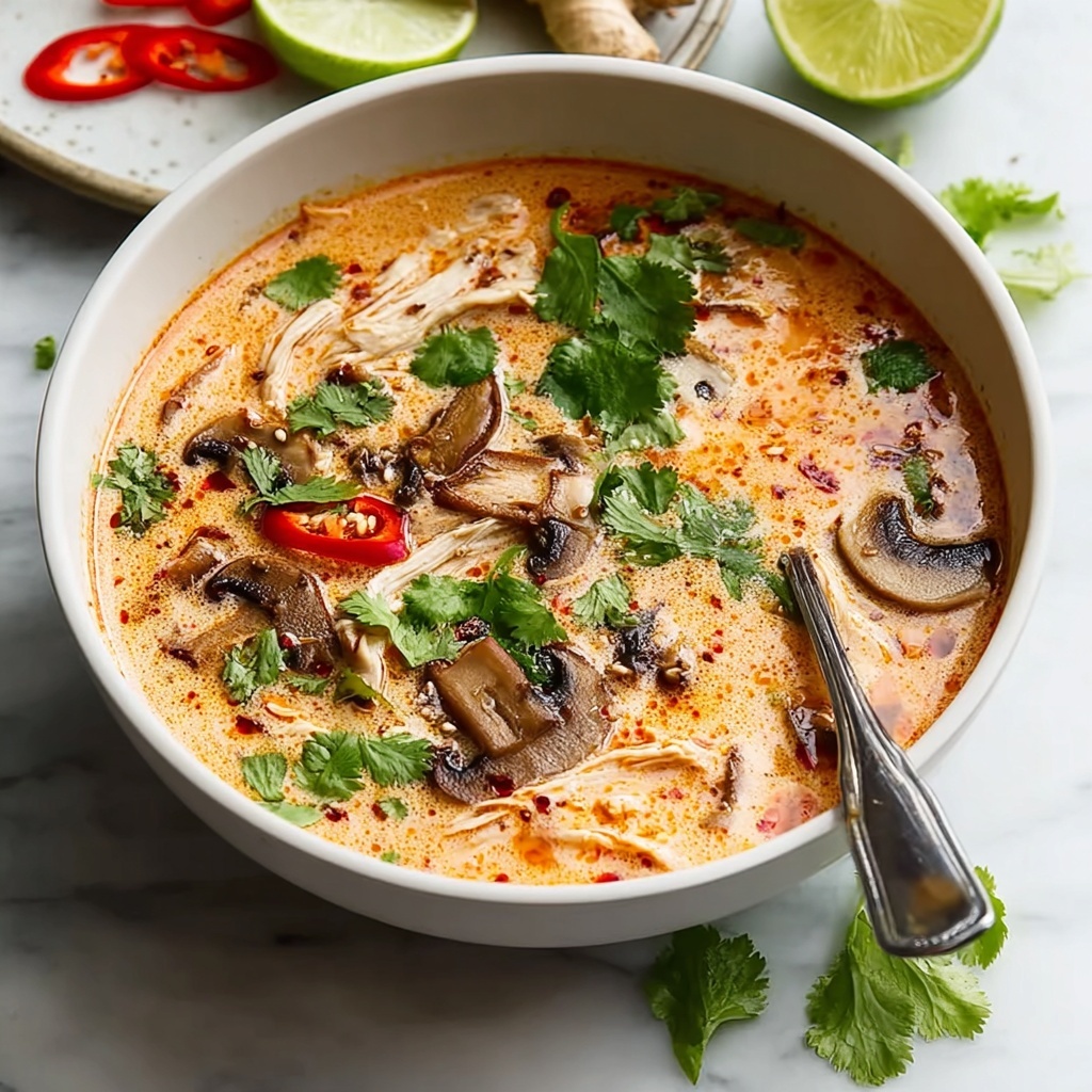 Slow Cooker Tom Kha Soup (Thai Coconut Chicken Soup) Recipe - Recipe Image