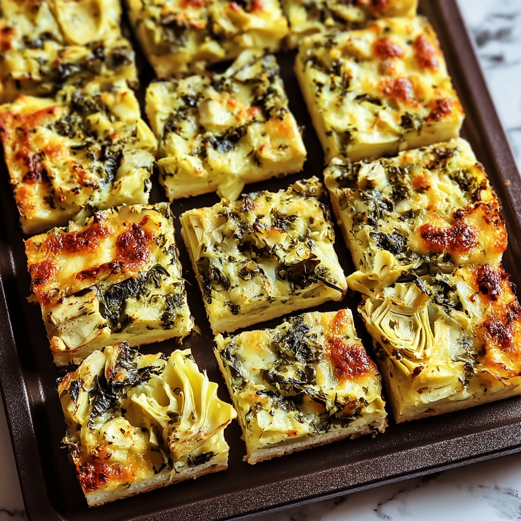 Spinach & Artichoke Dip Party Squares Recipe - Recipe Image