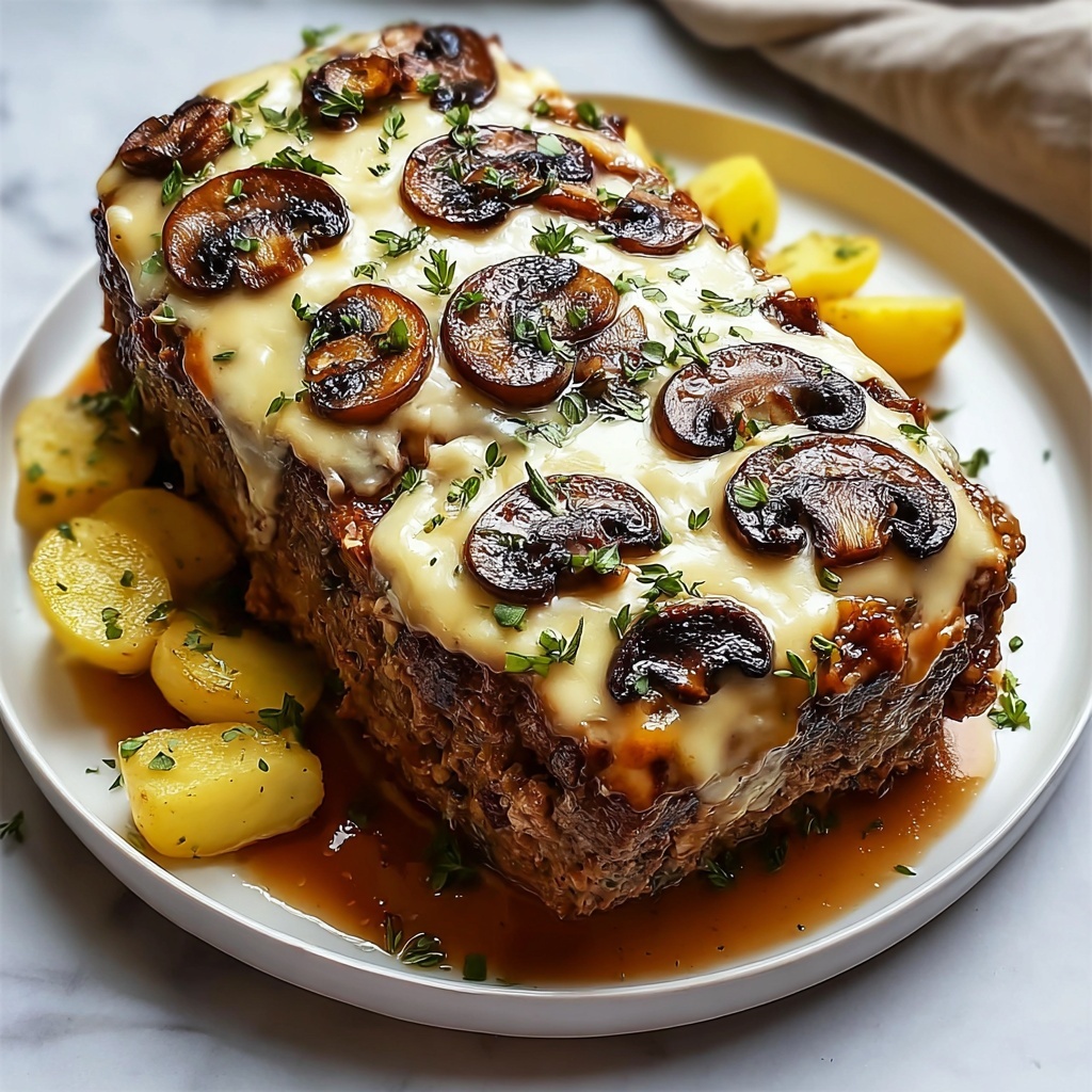 Mushroom Swiss Cheese Meatloaf: A Delicious Twist on a Classic Recipe - Recipe Image