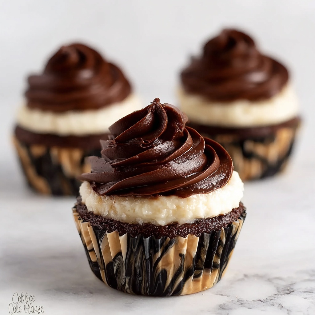 Chocolate Cheesecake Cupcakes with Whipped Ganache Frosting Recipe - Recipe Image