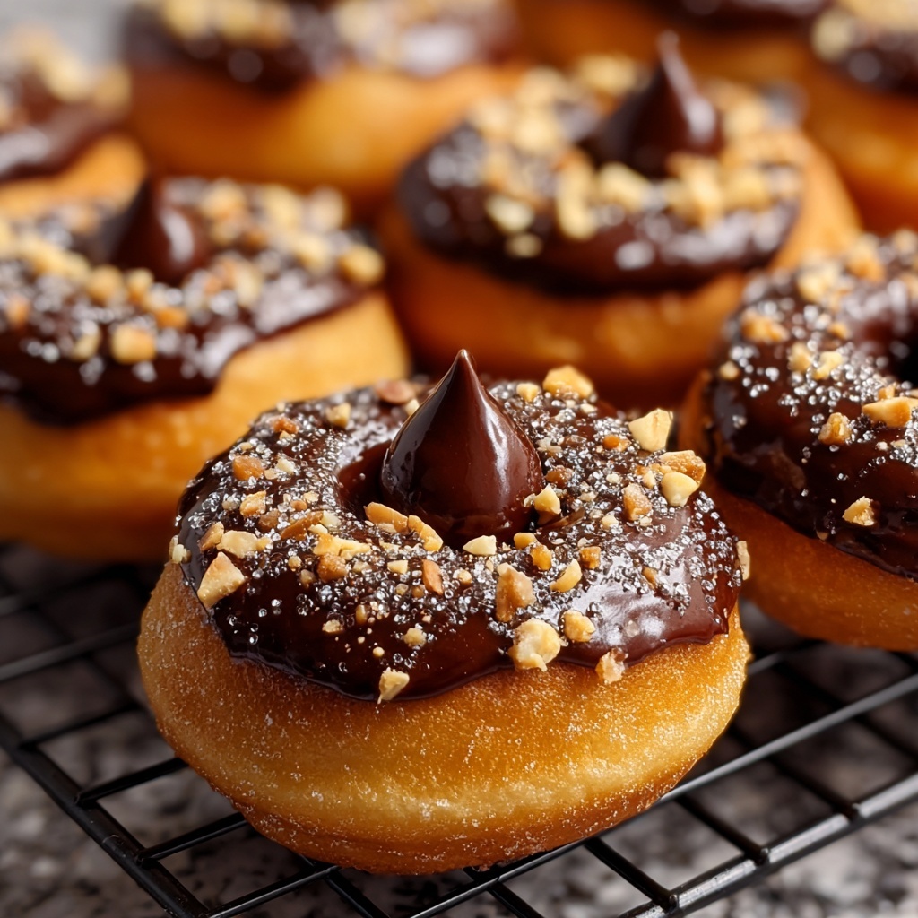 Chocolate Hazelnut Cream Doughnuts with Cinnamon Sugar Coating Recipe - Recipe Image