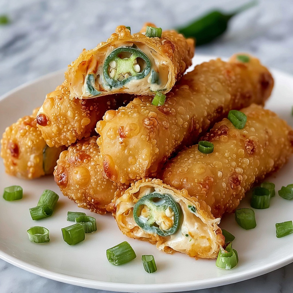 Mini Jalapeno Popper Egg Rolls Recipe - Recipe Image
