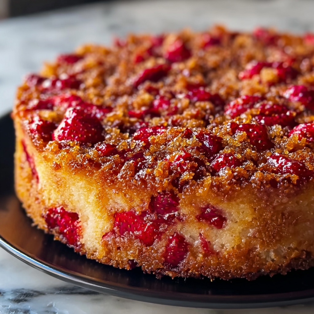 Nana's Strawberry Rhubarb Cake Recipe - Recipe Image