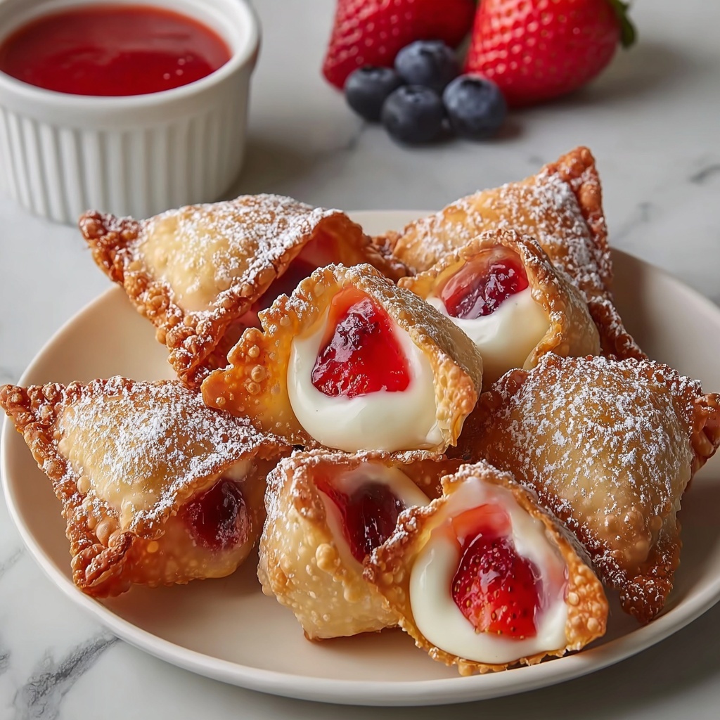 Deep Fried Strawberry Cheesecake Recipe - Recipe Image