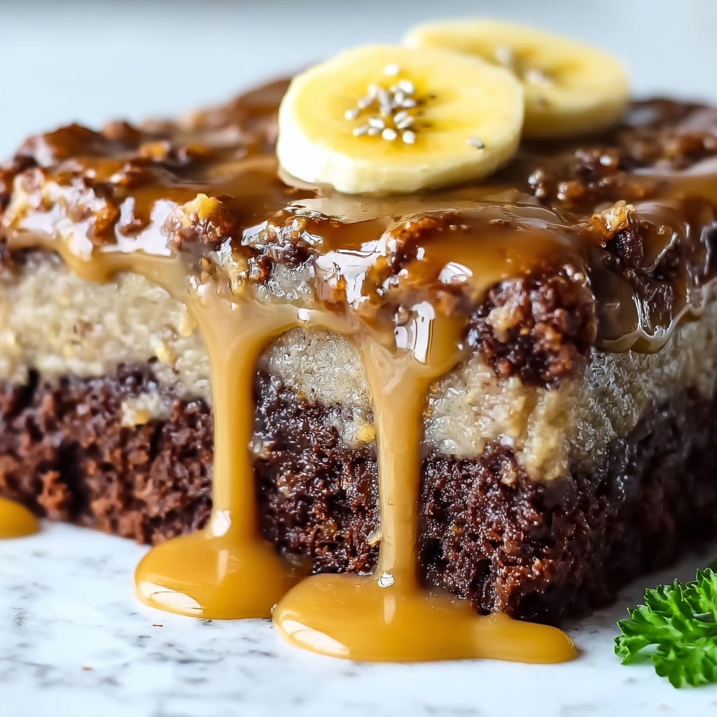 Banana Bread Brownies with Vanilla Frosting Recipe - Recipe Image