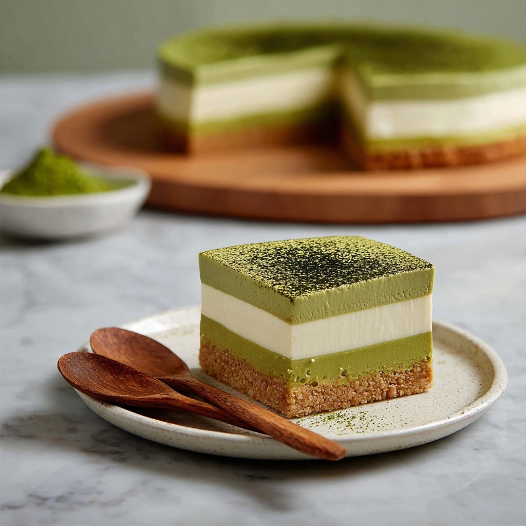 Matcha Green Tea Cheesecake Recipe - Recipe Image