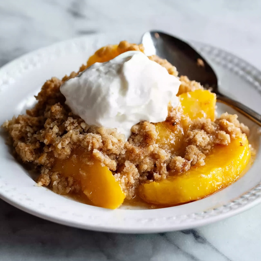 Best Peach Crisp Recipe : A Cozy Summer Dessert Recipe - Recipe Image