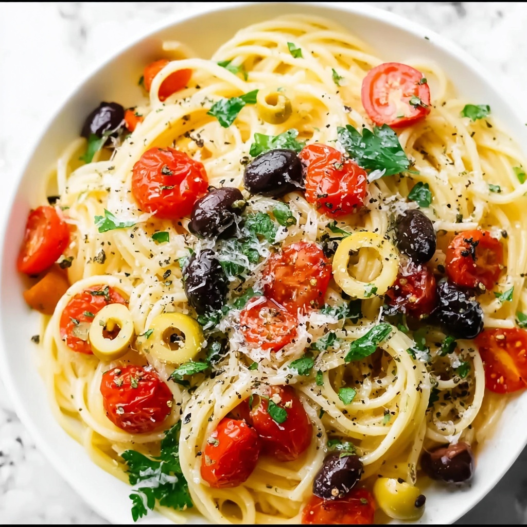 Spaghetti Salad with Cherry Tomatoes, Cucumber, and Feta Recipe - Recipe Image