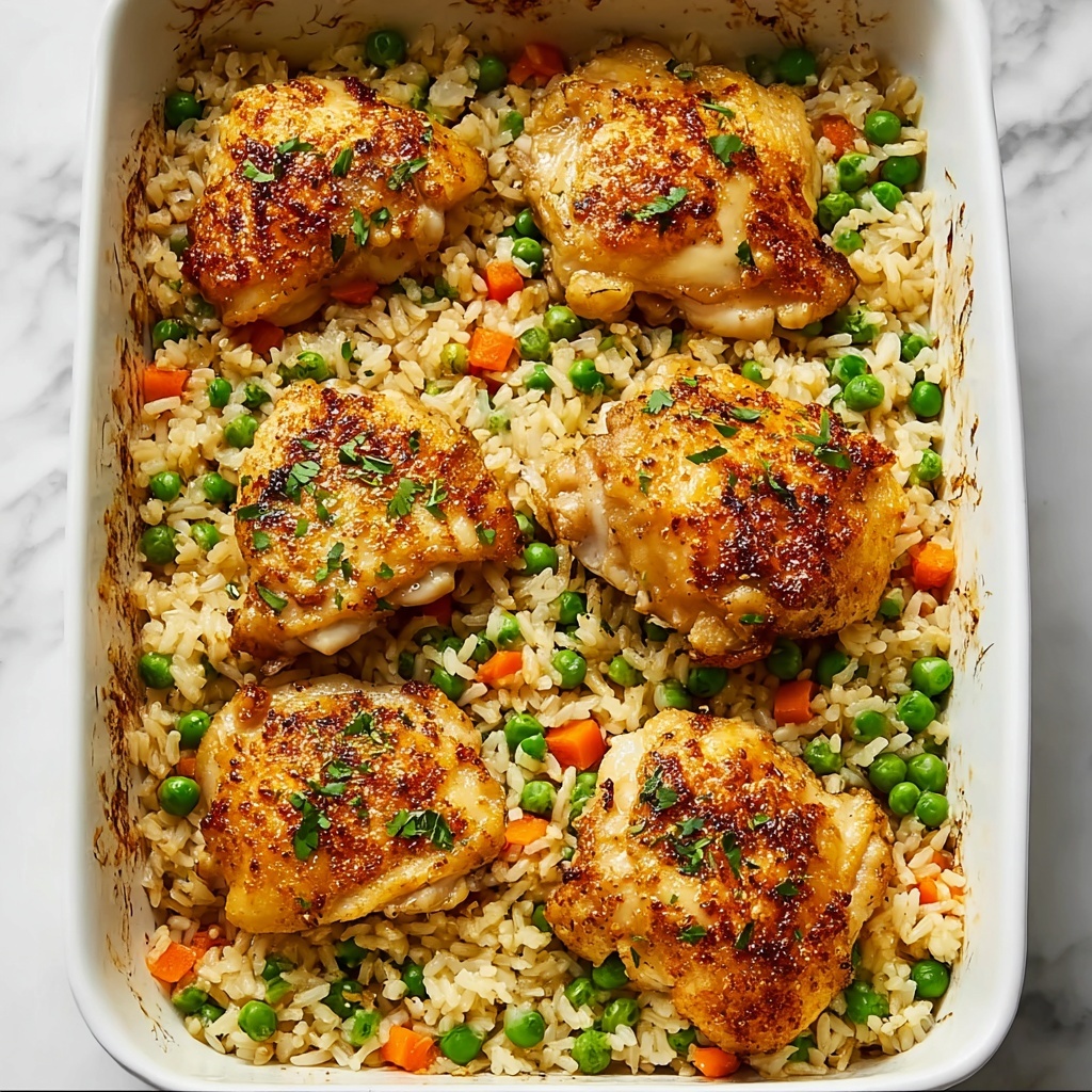 No-Peek Chicken Casserole with Creamy Rice and Vegetables Recipe - Recipe Image