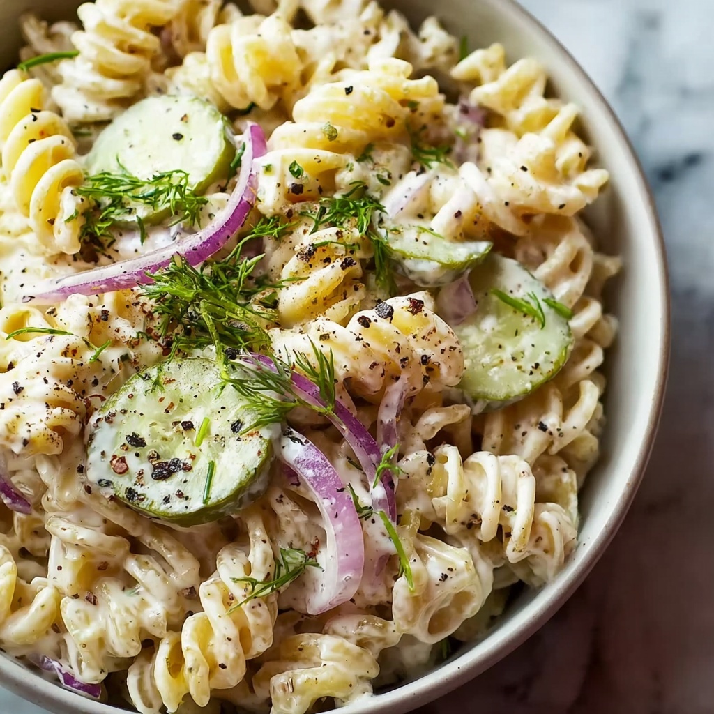 Dill Pickle Pasta Salad Recipe - Recipe Image