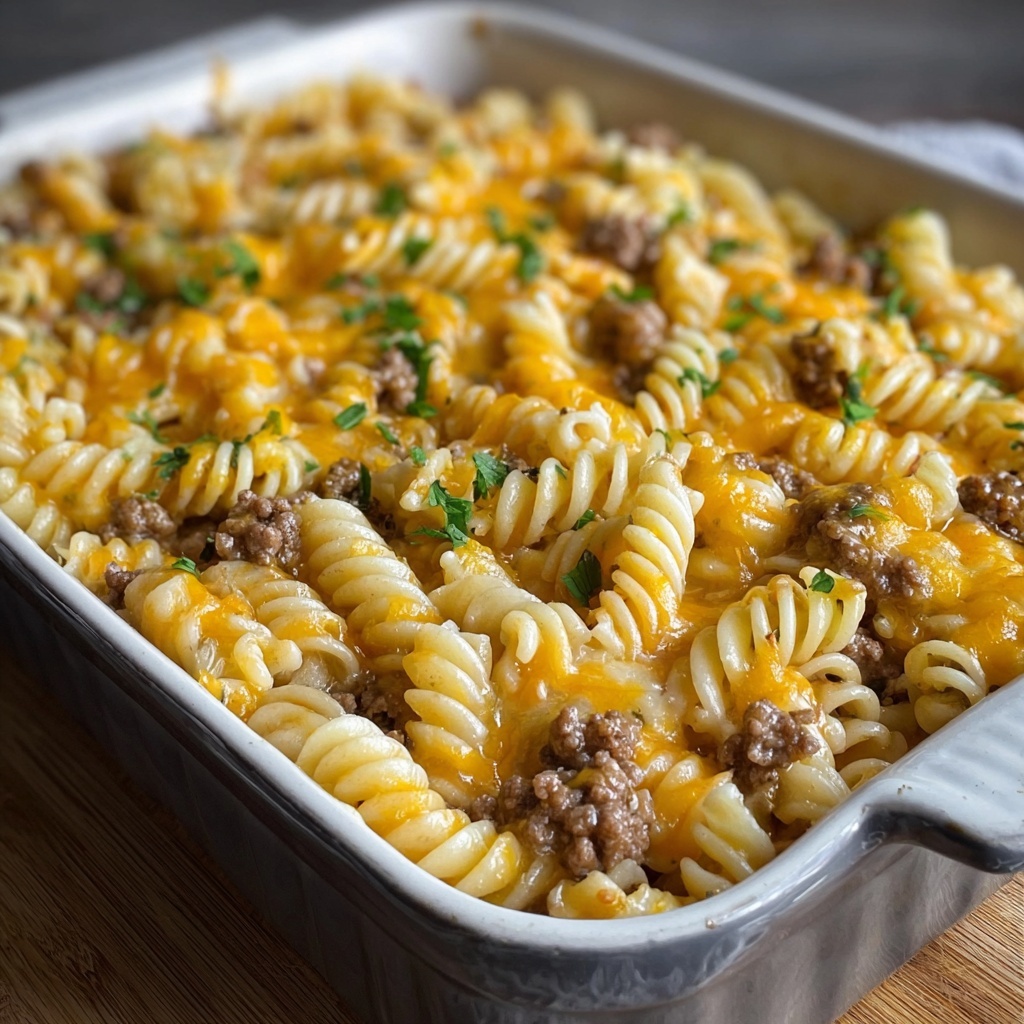 Loaded Cowboy Cheeseburger Casserole Recipe - Recipe Image